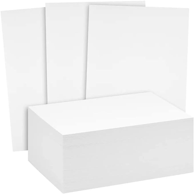 Reskid 100 Pack of Thick Heavyweight Index Cards on 80lb Card Stock by Unknown