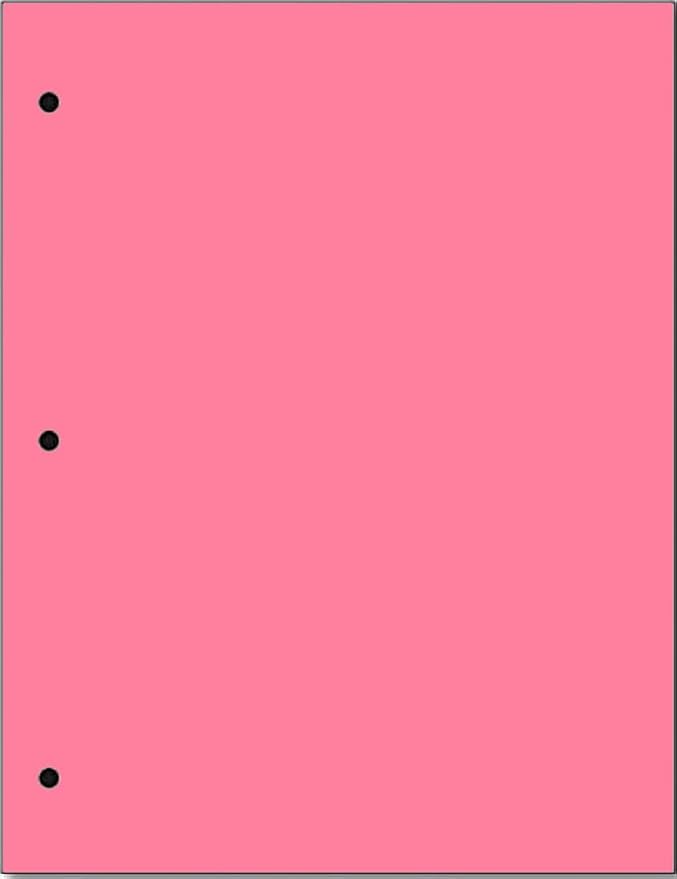 Copy And Printing Color Paper, 20 Lb. 3 Hole Punch 500 Sheets Per Ream. by Limited+Papers