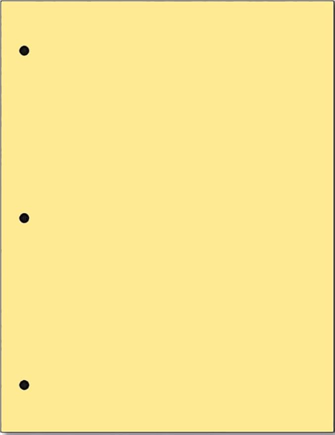 Copy And Printing Color Paper, 20 Lb. 3 Hole Punch 500 Sheets Per Ream. by Limited+Papers