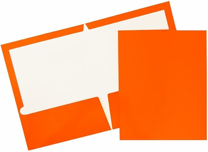 JAM PAPER Laminated Two Pocket Glossy Folders by JAMPaper