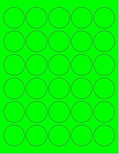 Pack of 50 Sheets, 8-1/2 x 11 Fluorescent Labels by NextDayLabels