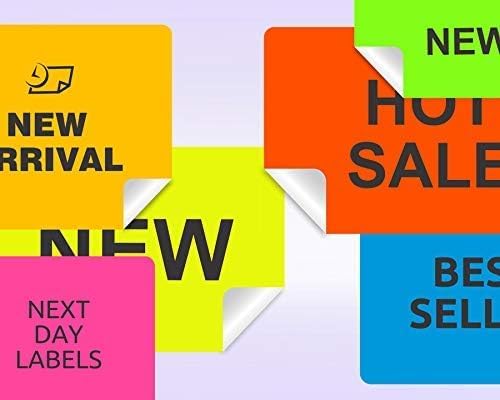 8-1/2 x 11" Neon Color High Light Fluorescent Labels - Image 4