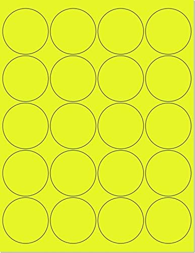 NextDayLabels - Pack of 100 Sheets, 8-1/2 x 11 Fluorescent Labels by NextDayLabels
