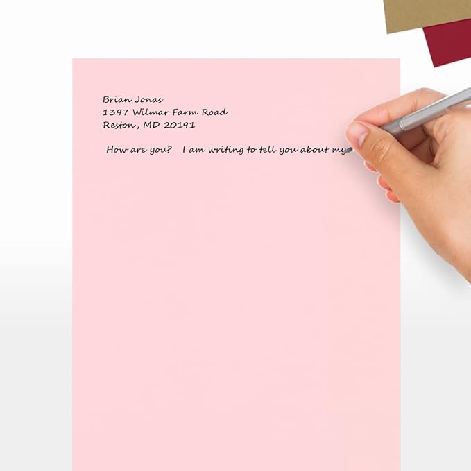 LUXPaper 8.5" x 11" Paper | Letter Size | Candy Pink | 80lb. Text | 1, 000 Qty - Image 5