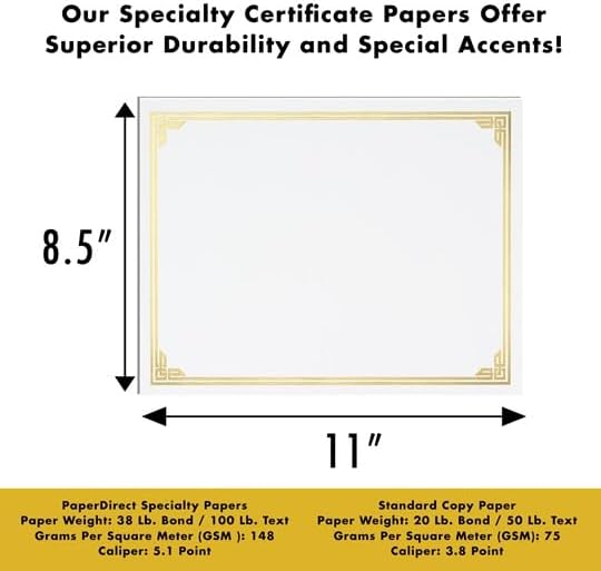 PaperDirect Red on White Classic Specialty Certificates, 8½ x11, Foil Accents - Image 4