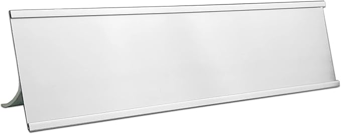 5 Pack 2" x 10" Aluminum Desk Name Plate Holders, Office Business Desk Sign - Image 3