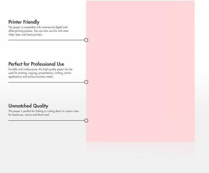 LUXPaper 8.5" x 11" Paper | Letter Size | Candy Pink | 80lb. Text | 1, 000 Qty - Image 8