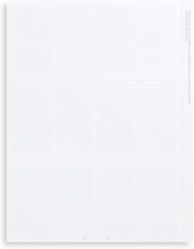 2025 W2 Blank 3-Up Laser Tax Form, - Image 2