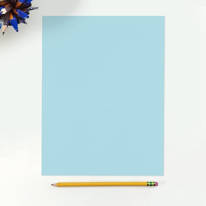 LUXPaper 8.5" x 11" Paper | Letter Size | Pastel Blue | 60lb. Text | 50 Qty - Image 2