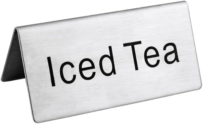 New Star Foodservice Stainless Steel Table Tent Sign by NewStarFoodservice