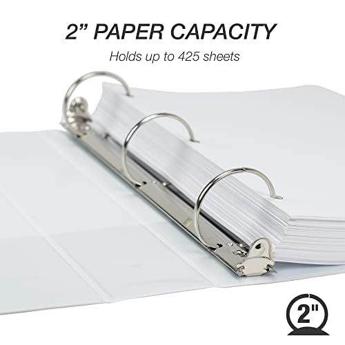 Samsill 2 Inch 3 Ring Binders, Made in USA, Economy Round Ring, 425 Sheet - Image 3