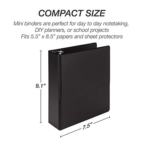 Samsill Economy 1 Inch Mini 3 Ring Binder, Made in The USA, Round Ring Binder - Image 3
