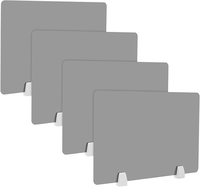 4PCS Desk Dividers Office Partitions, Privacy Desk Panel Protective, Frosted - Image 7