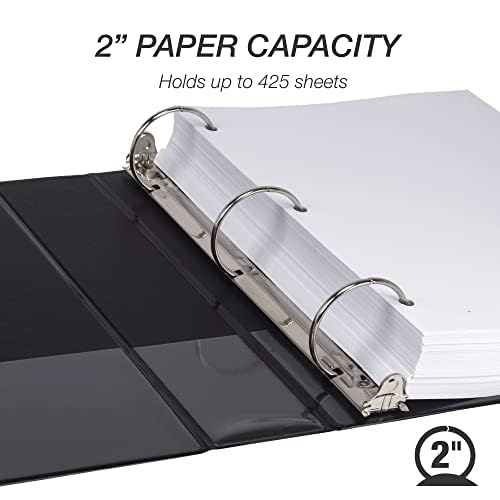 Samsill 2 Inch 3 Ring Binder, Made in USA, Economy Round Ring, 425 Sheet - Image 4