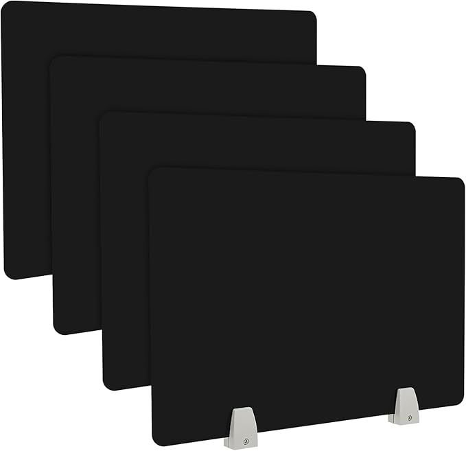 4PCS Desk Dividers Office Partitions, Privacy Desk Panel Protective, Frosted - Image 7