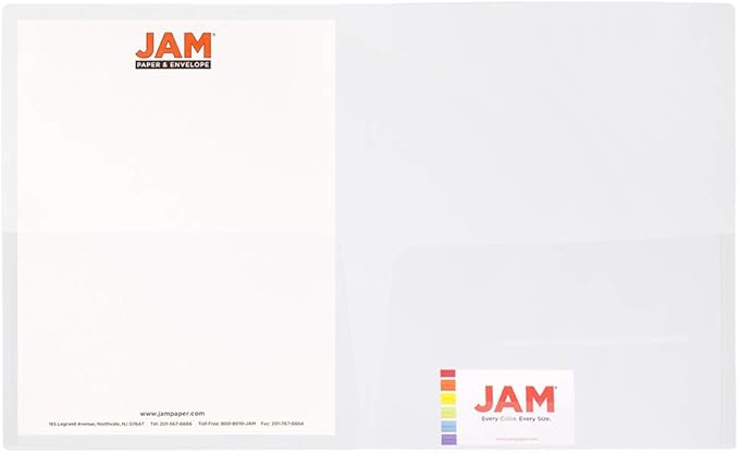 JAM PAPER Plastic Light Weight Flexible Two Pocket Presentation Folder - Image 2