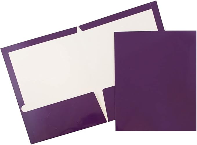 JAM PAPER Laminated Two Pocket Glossy School Folders - Image 5