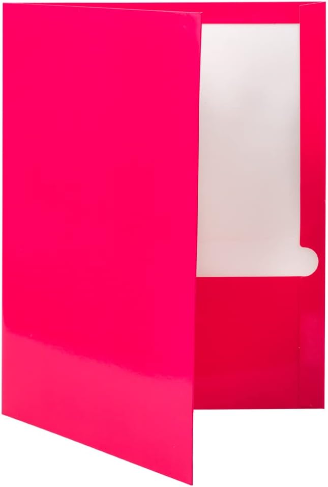 JAM PAPER Laminated Two Pocket Glossy School Folders - Image 3
