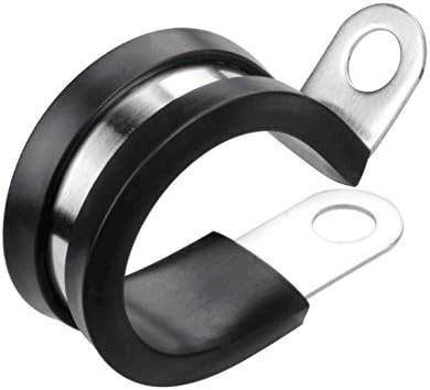 LOKMAN 20 Pack 3/8 Inch Stainless Steel Cable Clamp, Rubber Cushioned Insulated by LOKMAN