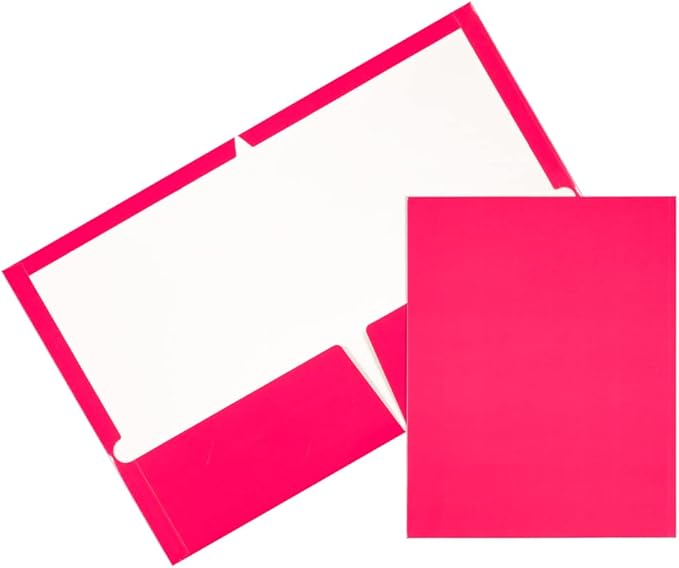 JAM PAPER Laminated Two Pocket Glossy School Folders by JAMPaper