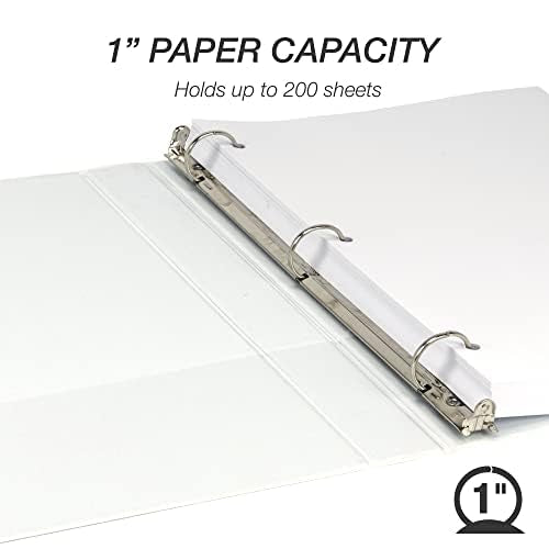 Samsill 1 Inch 3 Ring Binders, Made in USA, Economy Round Ring, 200 Sheet - Image 4