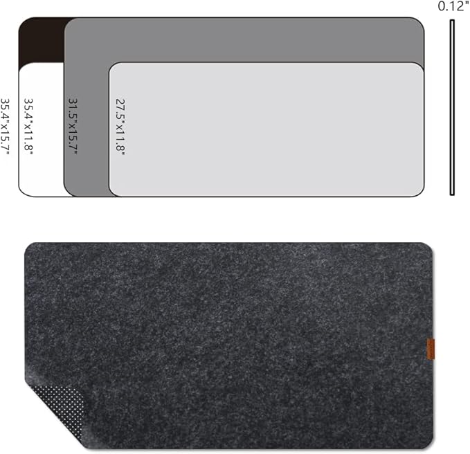 Bright Stone Felt Desk Mat, Non-Slip Mouse Pad, 31.5"x15.7" Office Supplies - Image 6