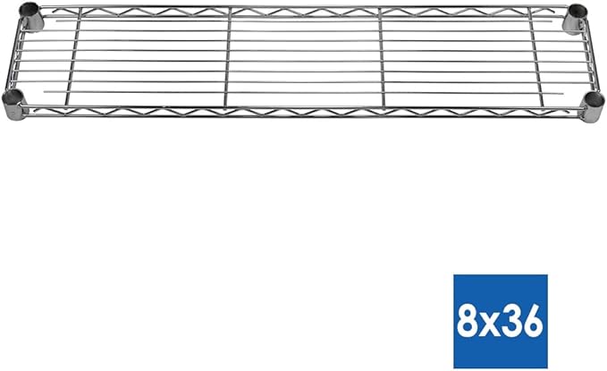 Shelving Inc. 8" d x 36" w x 54" h Chrome Wire Shelving - Image 2