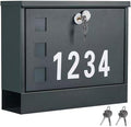 LAND·VOI Locking Mailbox Wall Mounted, Metal Postbox by LAND%C2%B7VOI
