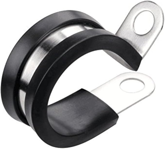 LOKMAN 20 Pack 1-3/4 Inch Stainless Steel Cable Clamp, Rubber Cushioned by LOKMAN