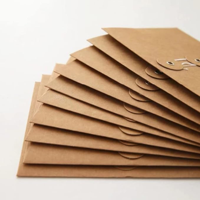 10pcs A4 Kraft Paper Envelopes Portfolio Foolscap File Folders Document Folder - Image 7