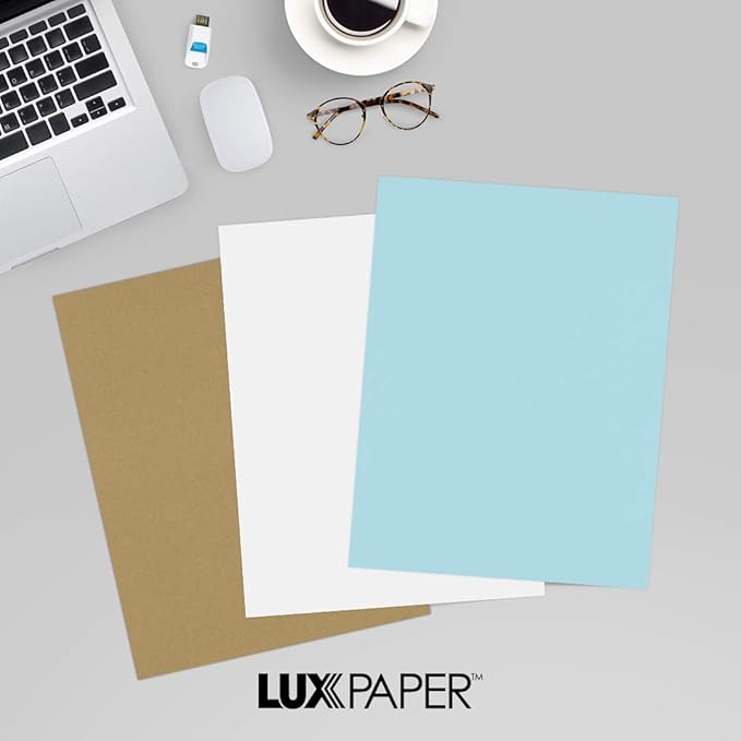 LUXPaper 8.5" x 11" Paper | Letter Size | Pastel Blue | 60lb. Text | 1 - Image 9
