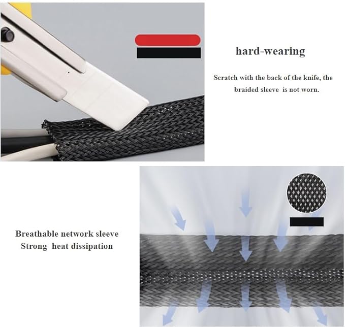 10ft - 1/2 inch Cord Protector Wire Loom Tubing Cable Sleeve Split Sleeve - Image 3
