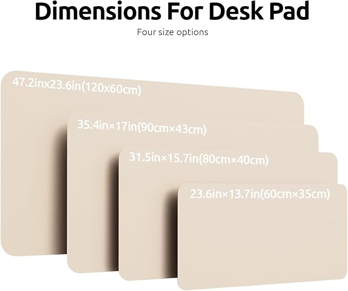 YSAGi Leather Desk Protector, Office Mat, Large Mouse Mat, Non-Slip PU Leather - Image 4