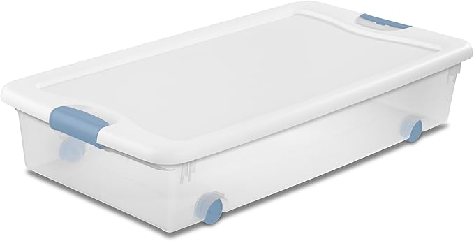 Sterilite 8-Pack Latching Box, Under Bed Storage Bins - Image 9