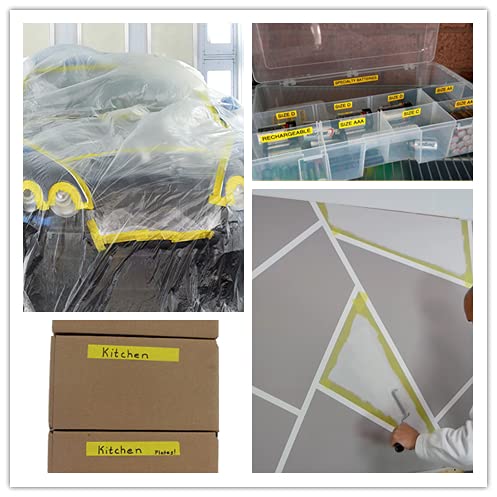 KIWIHUB Yellow Painters Tape, DIY Crafting, Decoration and School Projects - Image 7