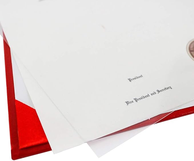 GraduationMall 8.5"x11" Smooth Padded Diploma Cover Certificate Holder Red - Image 6