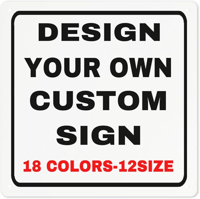 Custom Outdoor Metal Personalized Sign by Custom