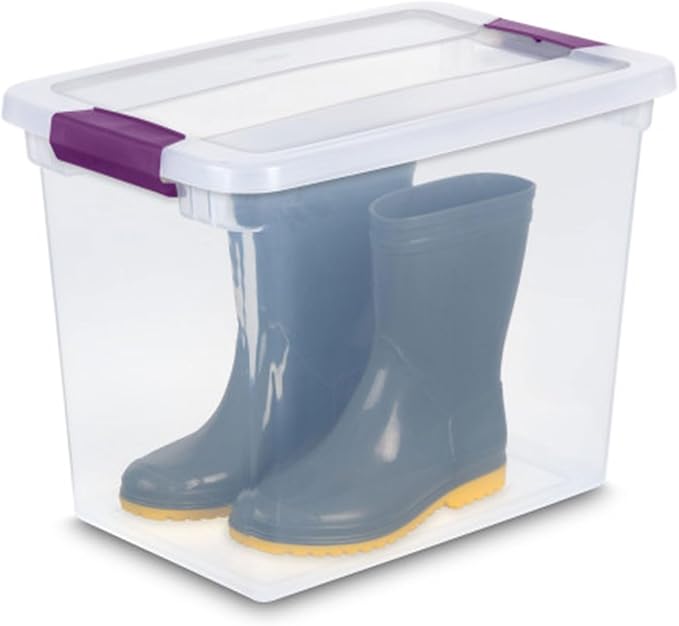 Sterilite 24-Pack 27 Quart ClearView Latch Box, Stackable Organizer Bins - Image 6