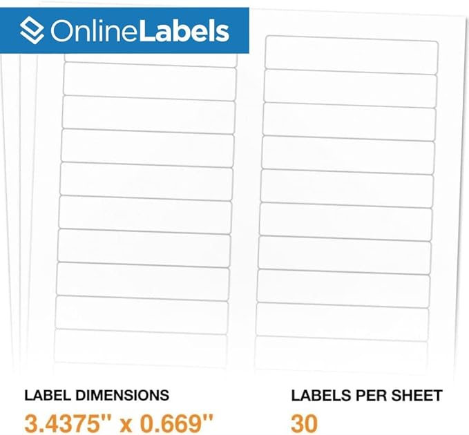 3.434 x 0.667 File Folder Labels - Image 2