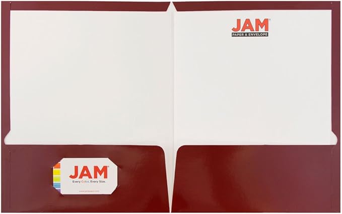 JAM PAPER Laminated Two Pocket Glossy School Folders - Image 3