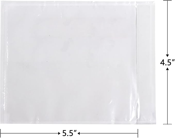 iMailer - 500 PCS 4.5"x5.5" Packing List Pouch- Clear Plastic Envelopes - Image 2