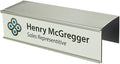 Quality Aluminum, Changeable Cubicle Nameplate Holder, Satin Silver Base by NapTags