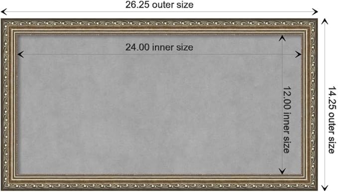Amanti Art Silver Framed Magnetic Board 14x26 Small Vision Board - Image 4
