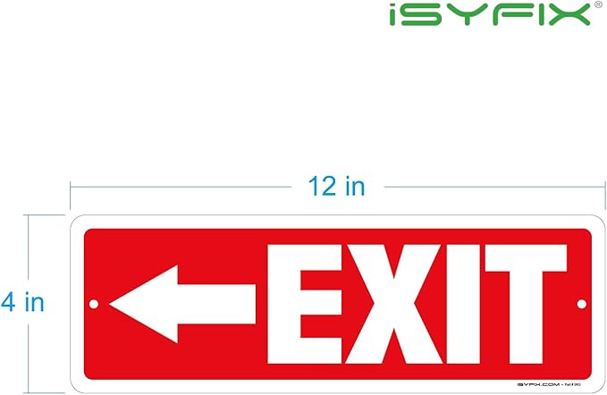 iSYFIX Exit Signs 6 Pack 12x4 Inch - Image 8
