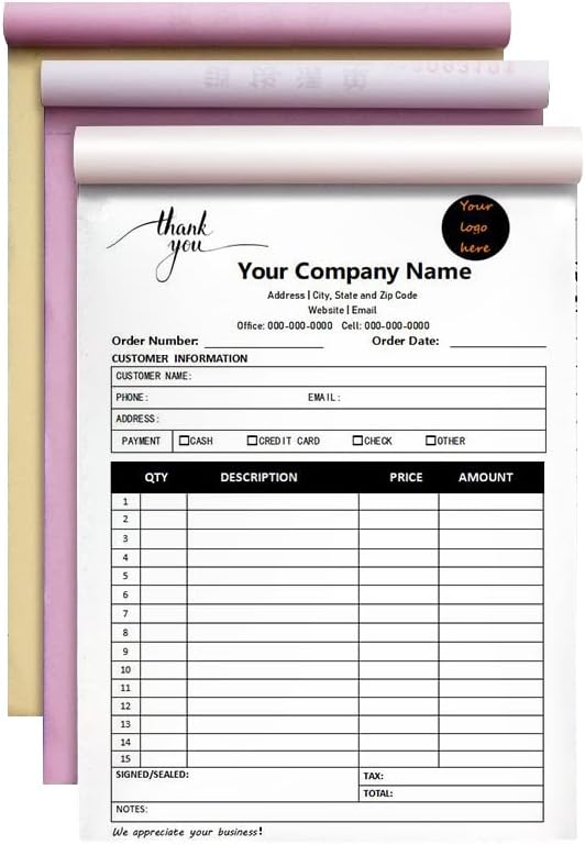 Custom Carbonless Sales Invoice Form Books by Unknown