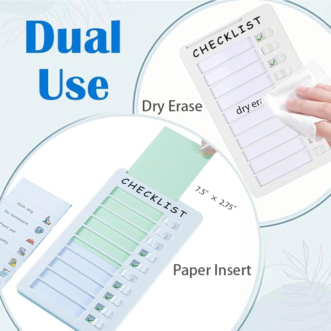 2-Pack Magnetic Dry Erase Checklist Board – Reusable Whiteboard Task Planner - Image 2