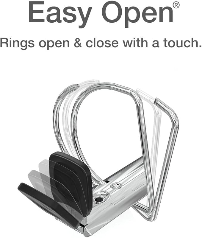 Cardinal 3 Ring Binder, 1 Inch Premier Easy Open Binder, ONE-Touch Locking - Image 3