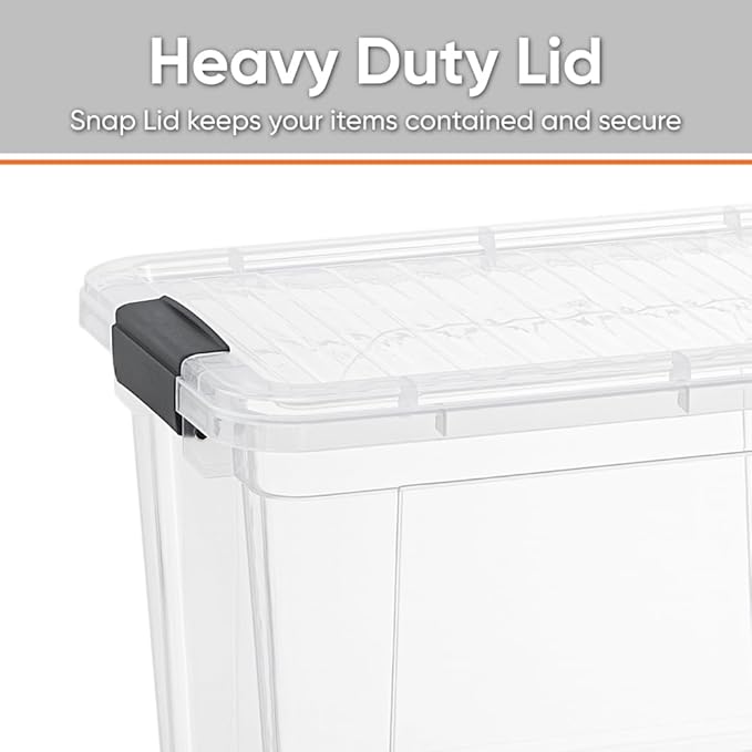 Superio Clear Storage Box with Lid, 2.5 Quart Plastic Container Bins - Image 4
