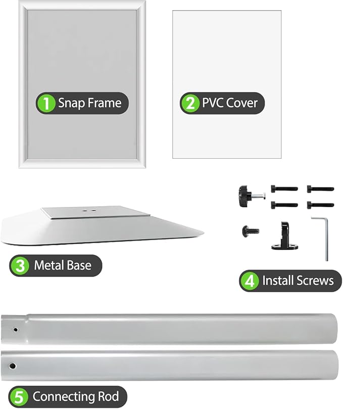 INNOVSIGN 3Packs Heavy Duty Adjustable Pedestal Poster Sign Stand, 8.5x11 - Image 7