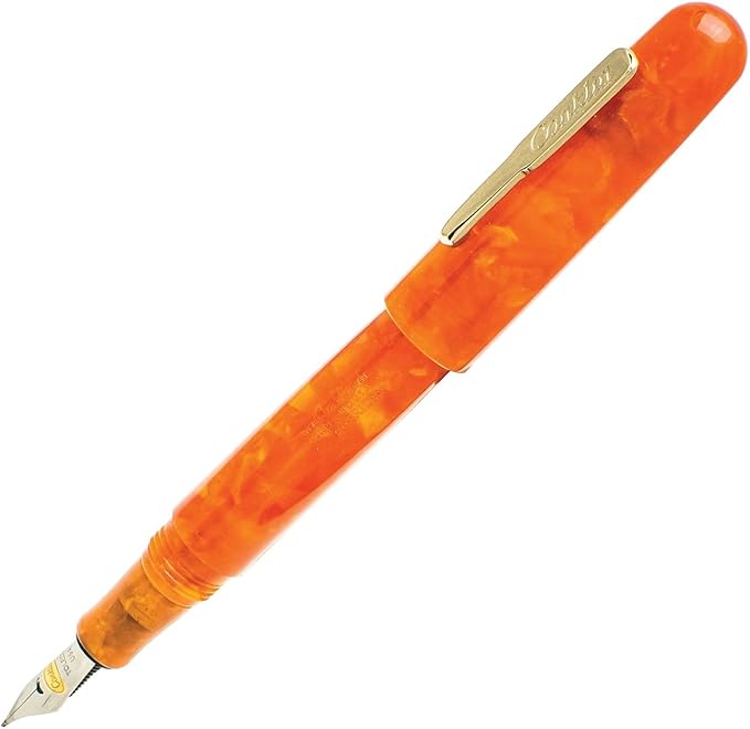 Conklin All American Fountain Pen in Sunburst Orange – Stub Nib, Vibrant Design by Conklin